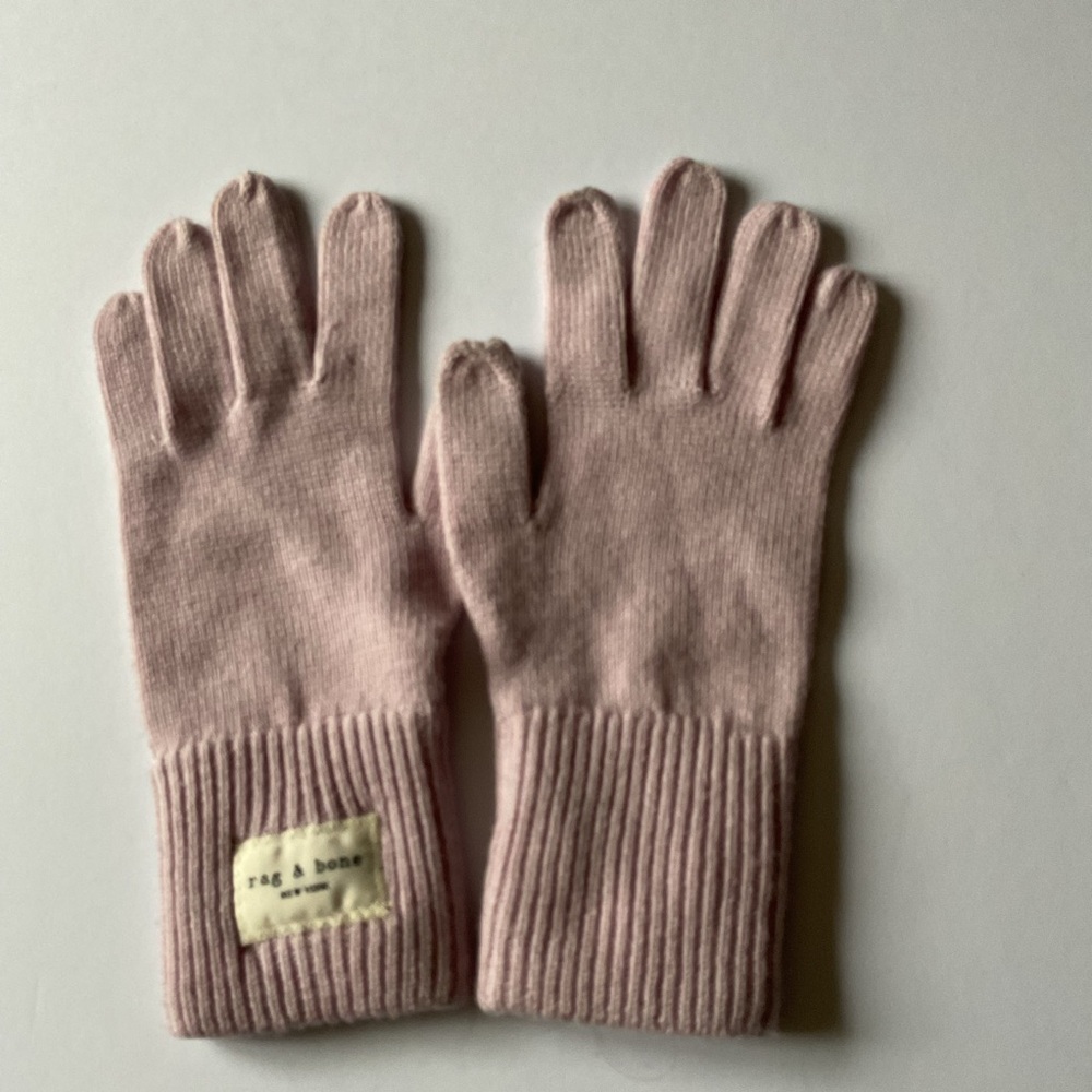 RAG AND BONE WOMENS WOOL KNIT GLOVES LILAC PINK OS NWOT